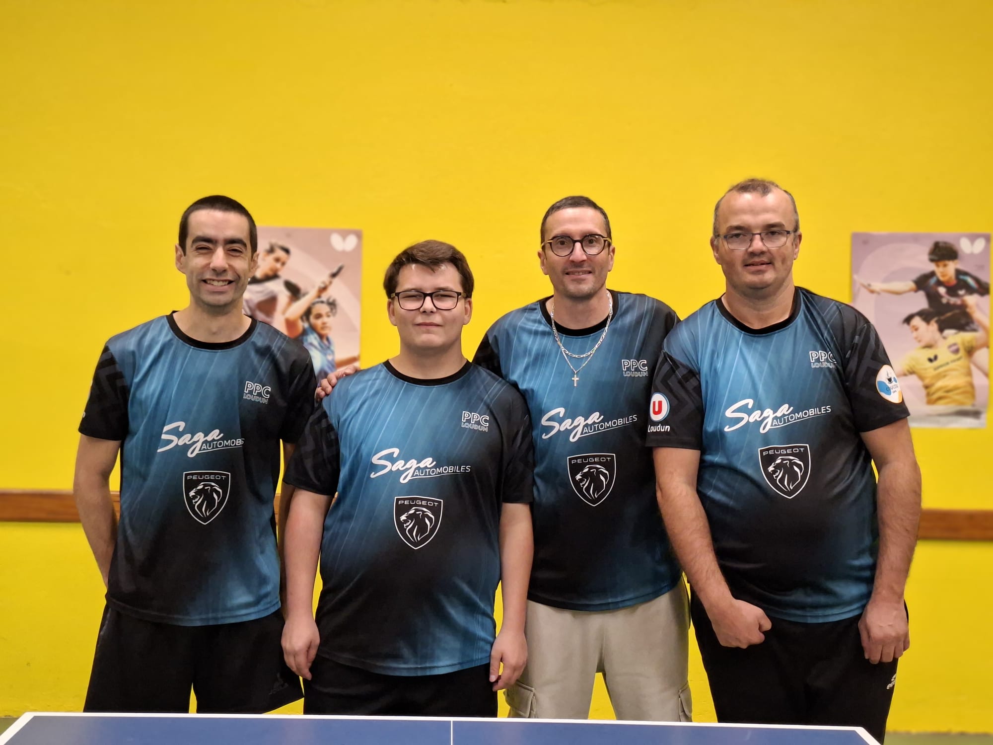 Les quatre joueurs de Loudun 2 réunis lors de la troisième journée